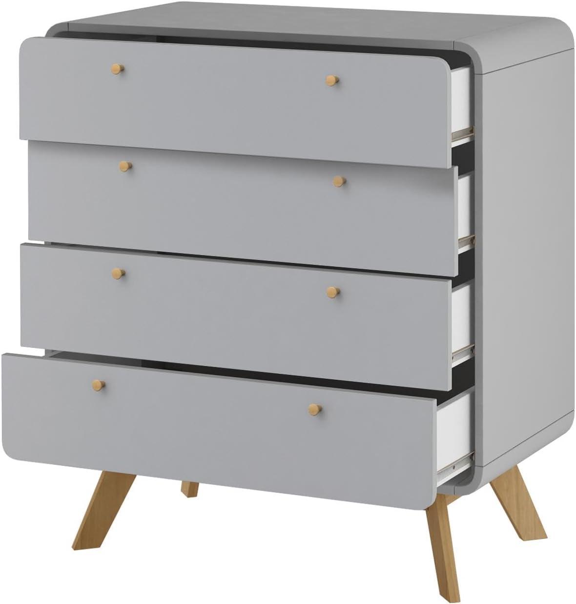 Ren Home Leva Scandinavian 4 Drawer Dresser