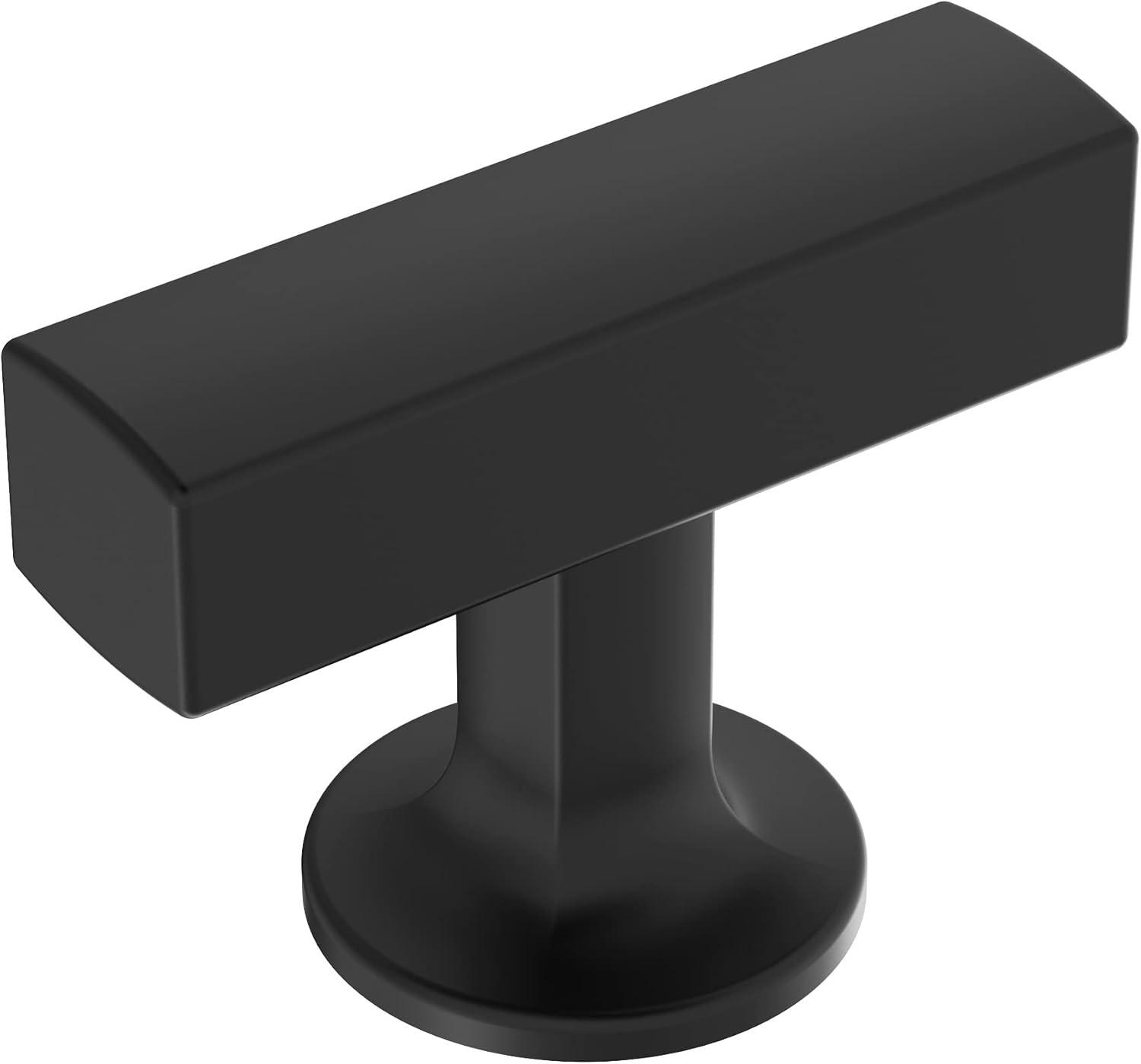 Amerock Everett 1-3/4 inch (44mm) Length Matte Black Cabinet Knob