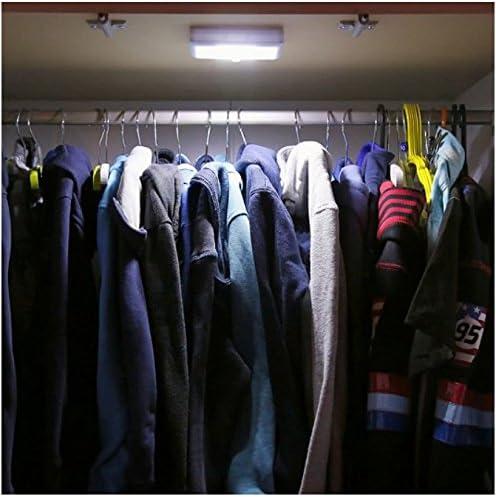 Dimmable Battery Included COB Cordless LED Light, Adjustable Brightness, 200 Lumen, Batteries & Adhesive Strips Included, 4-Pack