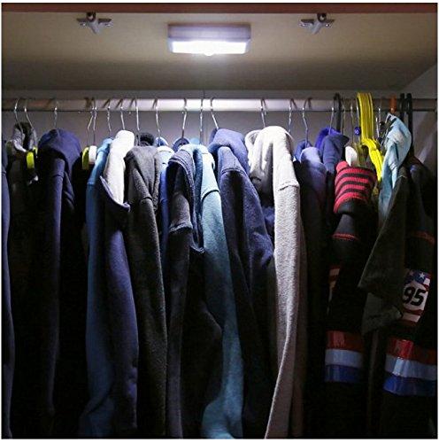 Dimmable Battery Included COB Cordless LED Light, Adjustable Brightness, 200 Lumen, Batteries & Adhesive Strips Included, 4-Pack