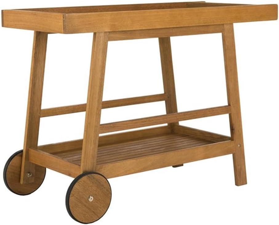 Renzo Indoor/Outdoor Serving Cart PAT7032 - Natural - Safavieh