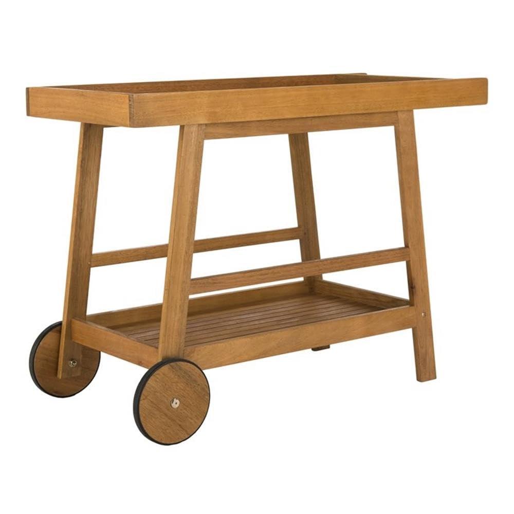 Renzo Indoor/Outdoor Serving Cart PAT7032 - Natural - Safavieh