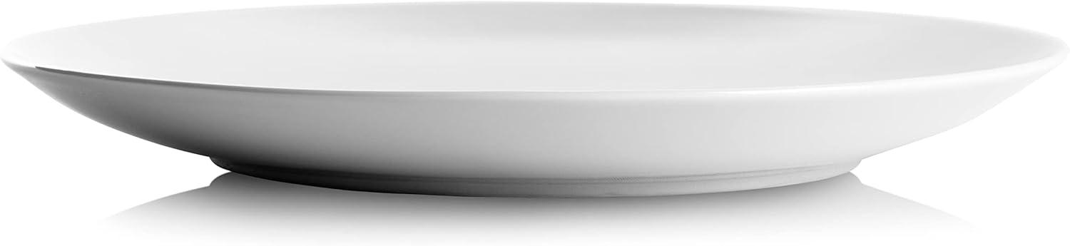 Simply White 10.5" Ceramic Coupe Dinner Plates, Set of 6