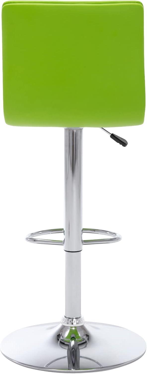 Flash Furniture Modern Vinyl Adjustable Height Barstool with Horizontal Stitch Back