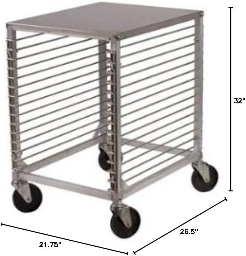 15-Tier Aluminum Sheet Pan Rack with Hard Top