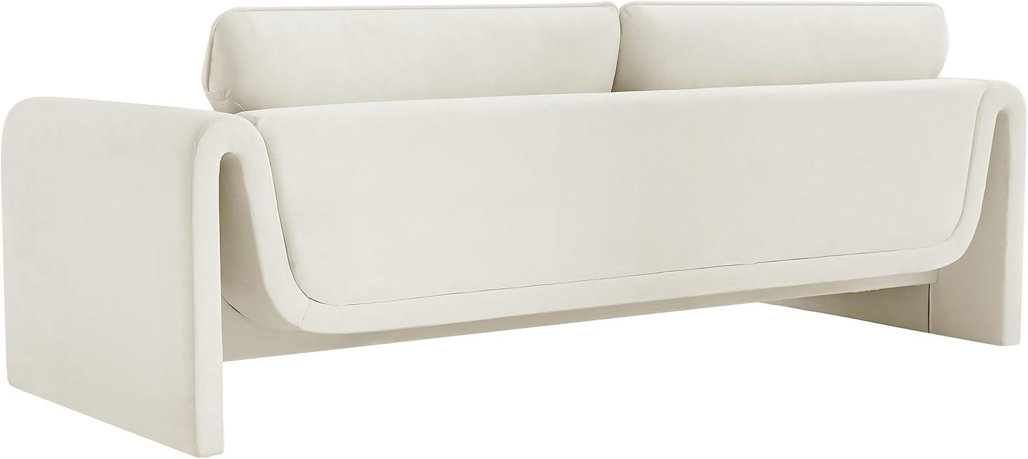 Meridian Furniture Sloan Cream Velvet Fabric Sofa