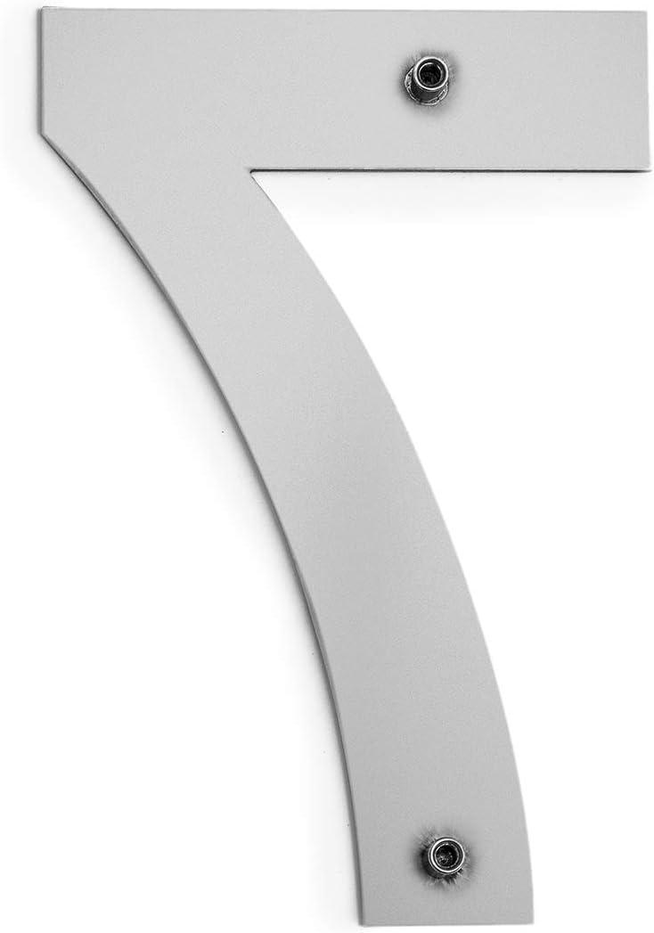 6" Stainless Steel Floating House Number 7