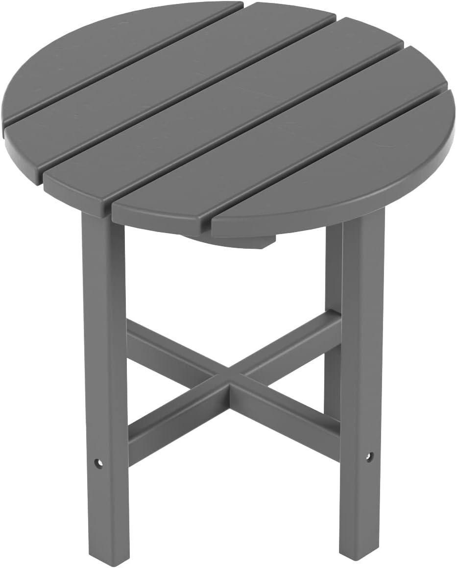 WestinTrends All-Weather Outdoor Patio Round Poly Adirondack Side Table