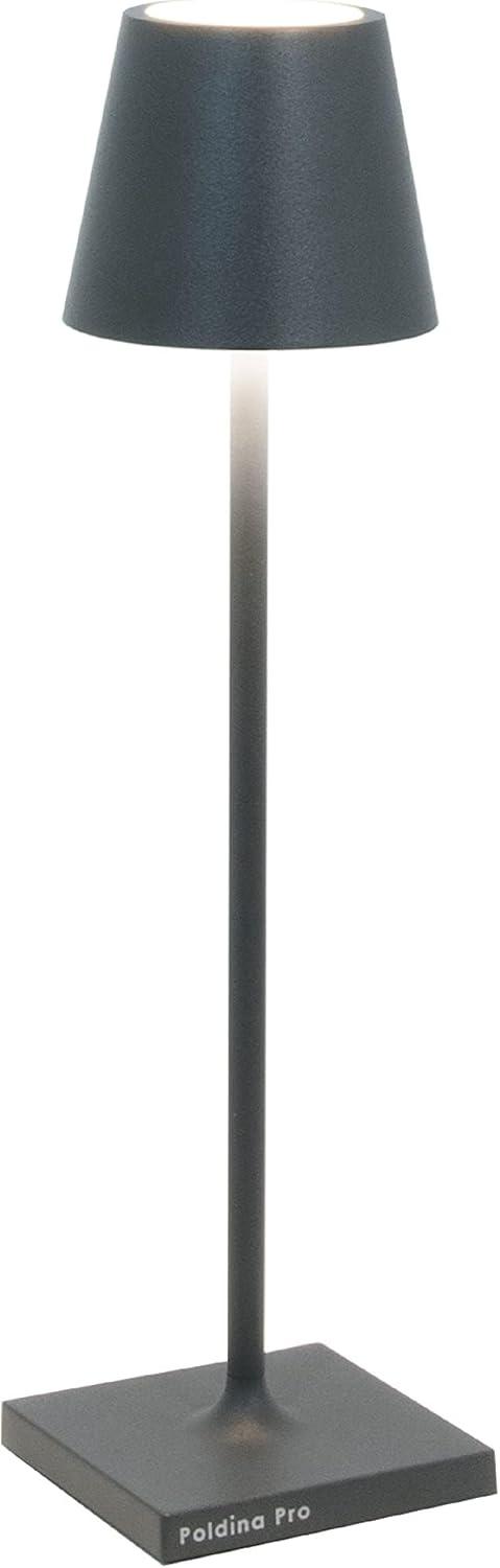 Dark Grey Cordless Touch LED Table Lamp