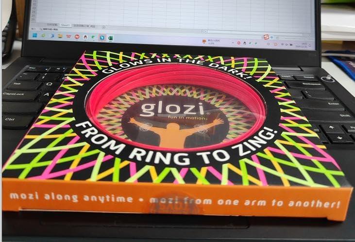 Fun In Motion Toys Glozi - Glow-in-the-Dark Pink Fidget Toy, Ages 8+, Fidget Toy