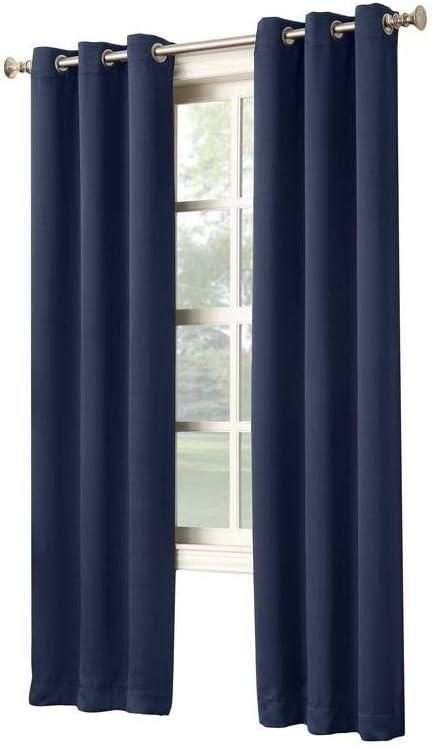 Sun Zero Blackout Kenneth Energy Saving Grommet Curtain Panel