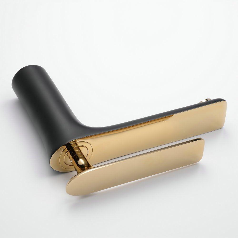 Matte Black and Gold Stainless Steel Bathroom Faucet