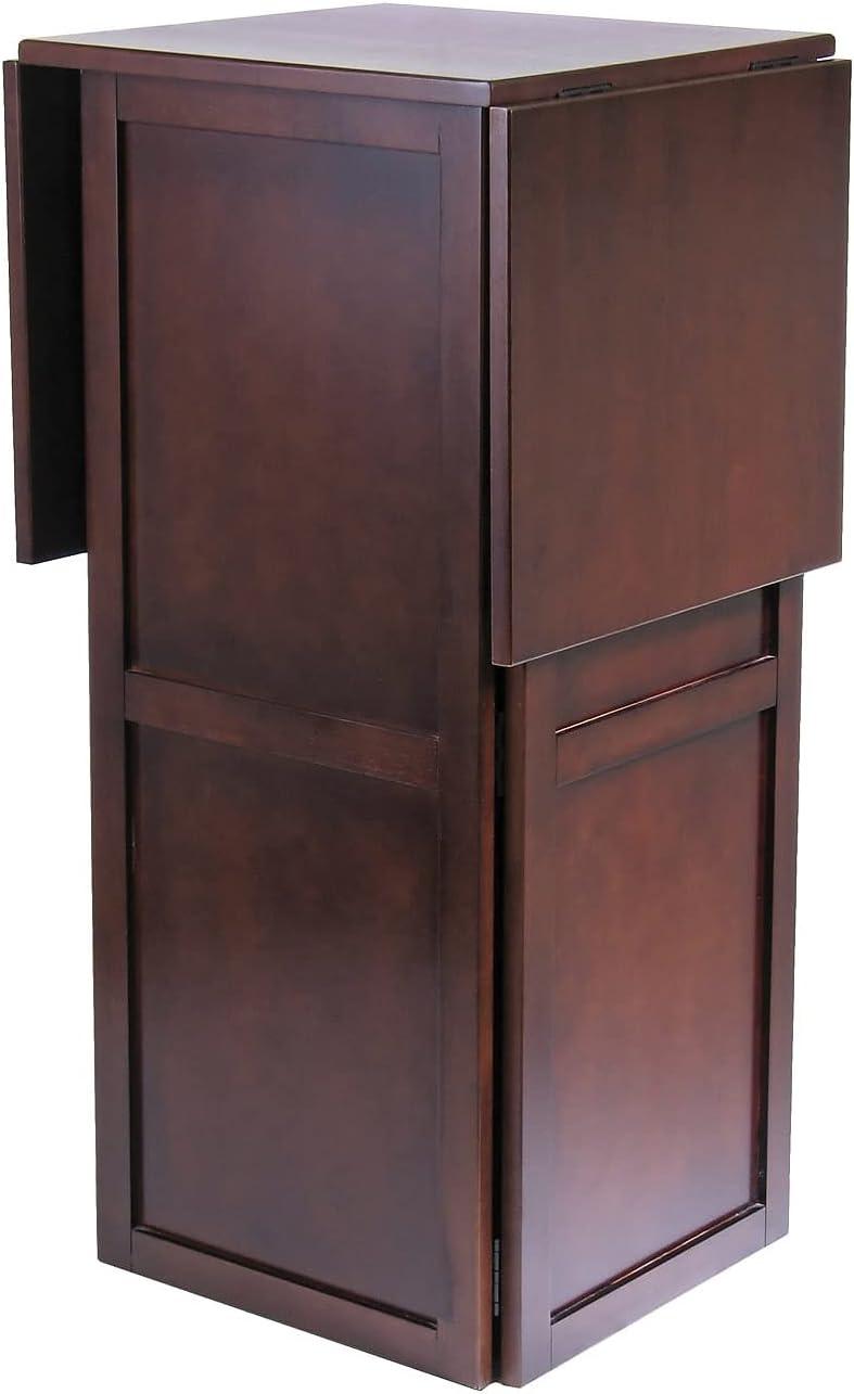 Winsome Wood Newport Expandable Entertainment Wine Bar, Walnut