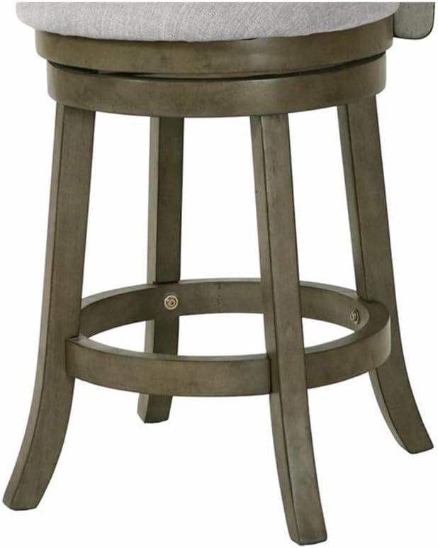 New Classic Furniture,Manchester 24" Solid Wood Counter Stool With Fabric Seat In Ant Gray