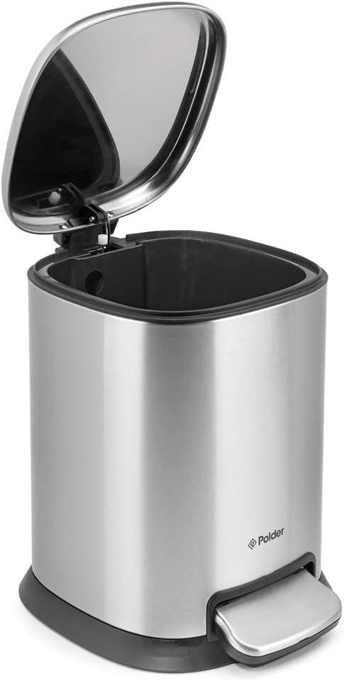 Brushed Stainless Steel 5-Liter Step Trash Can