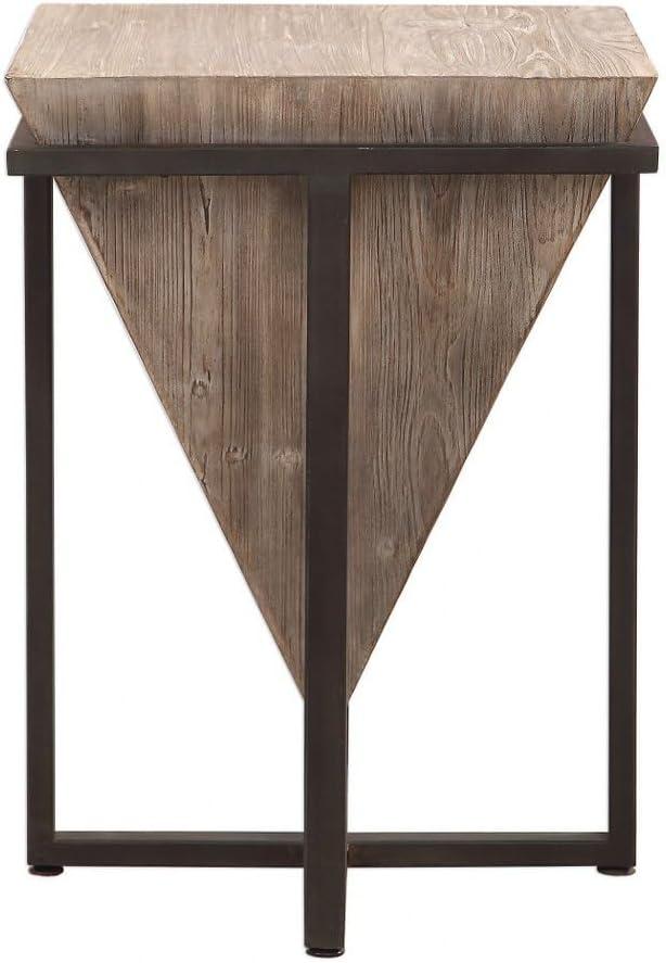 Solid Wood Pedestal End Table