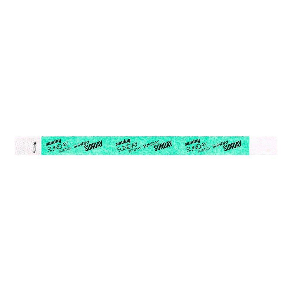 Aqua Tyvek Waterproof Tear-Resistant Event Wristbands, 500 Count