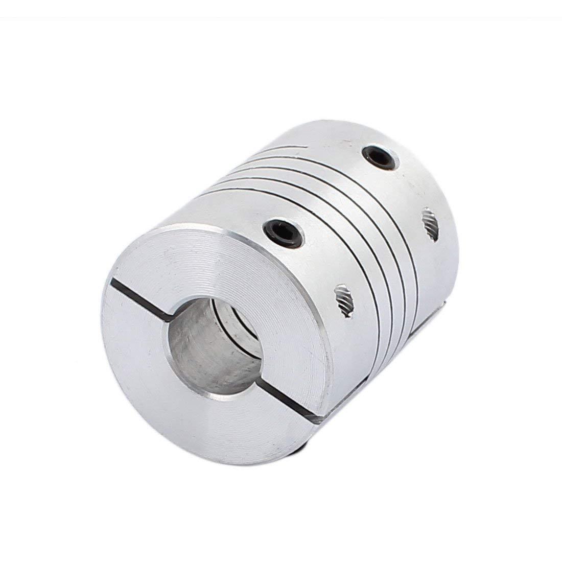 25mm Dia 10mm to 12mm Aluminum Alloy Spline Shaft Flexible Helical Coupling