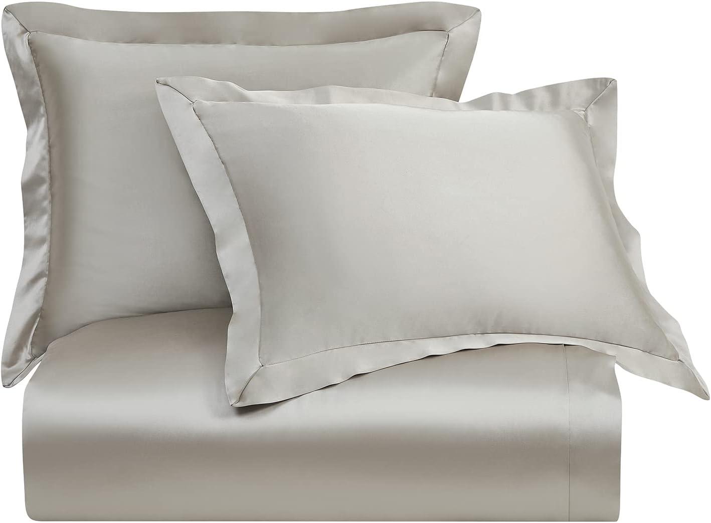 High Shine Satin Modern Contemporary 3 Piece Duvet Cover Set