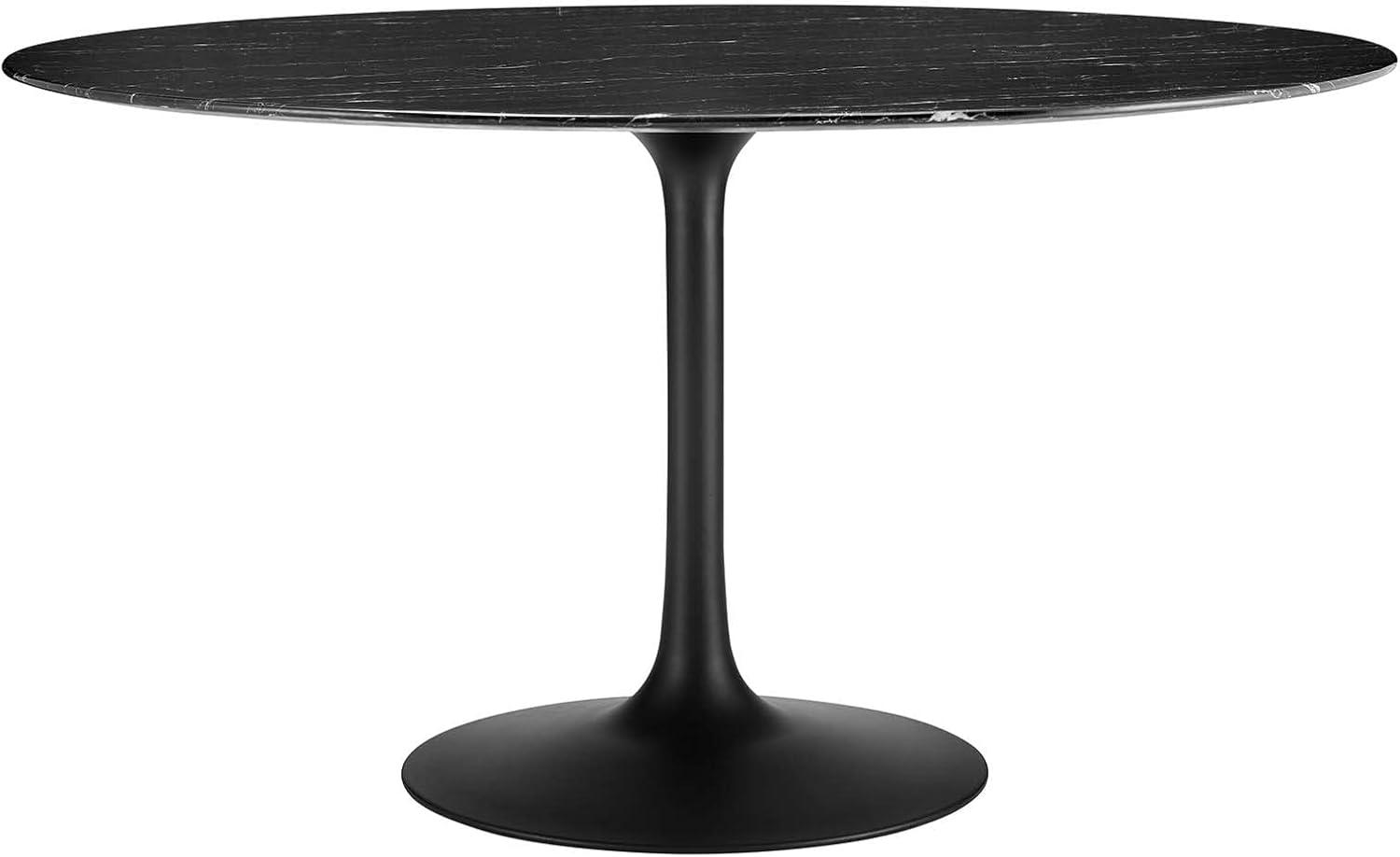 Modway Lippa Oval Artificial Marble Dining Table