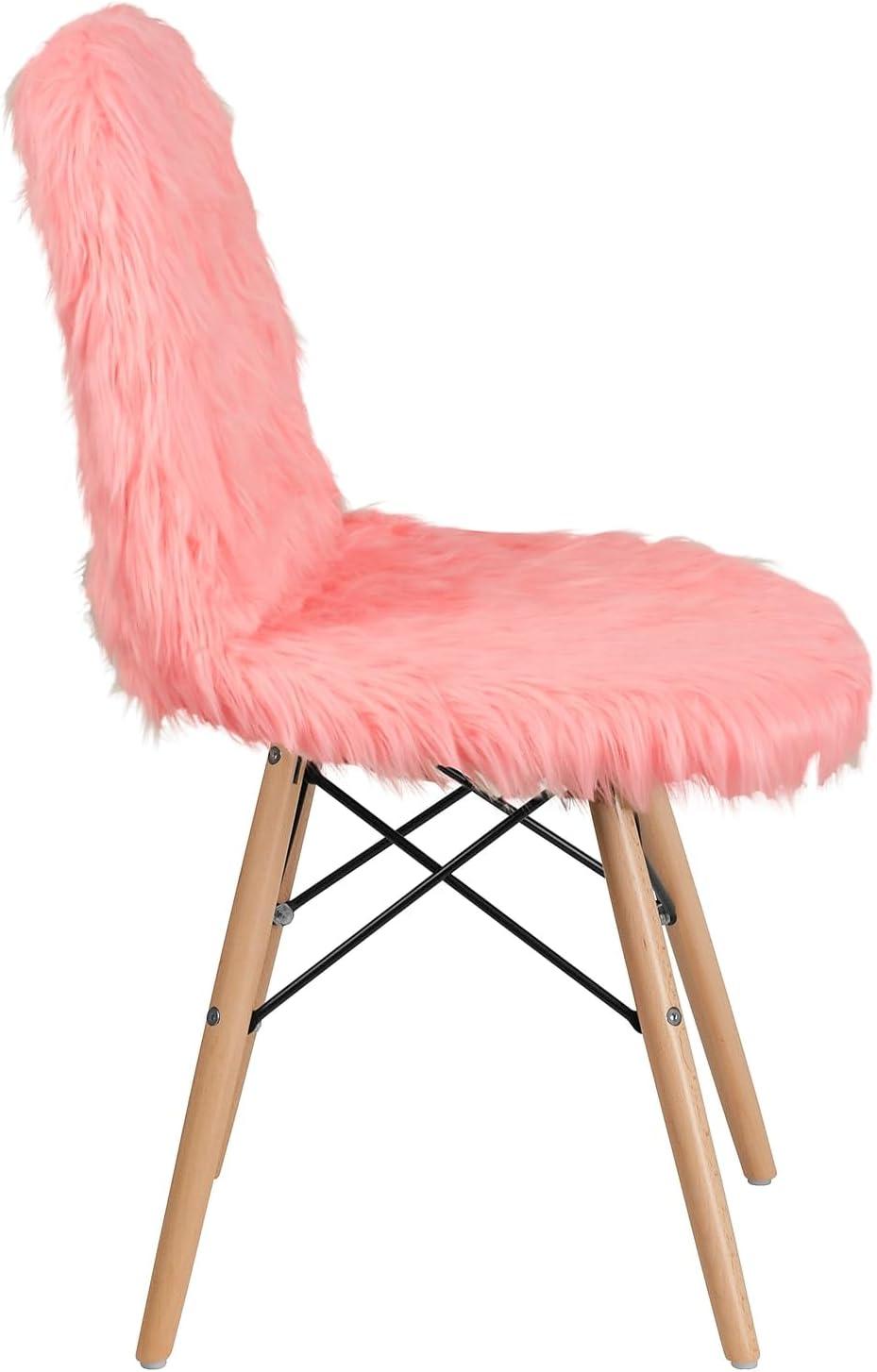 Flash Furniture Shaggy Dog Hermosa Pink Accent Chair