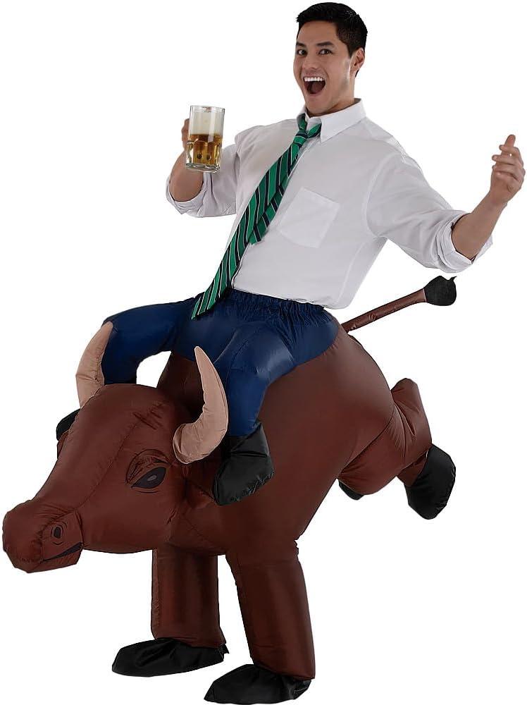 Amscan Inflatable Bull Rider Adult Costume | One Size