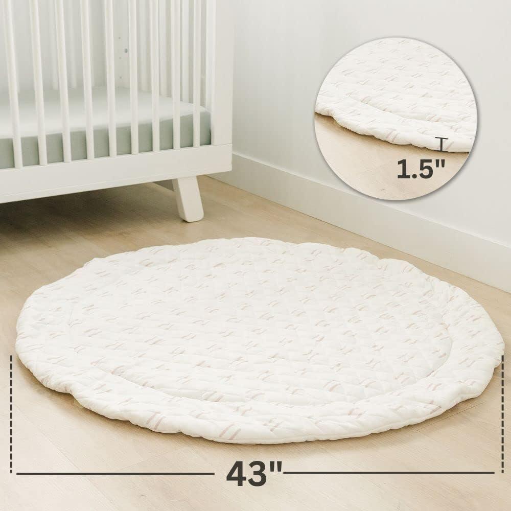 Extra-Large Round Neutral Line Baby Play Mat