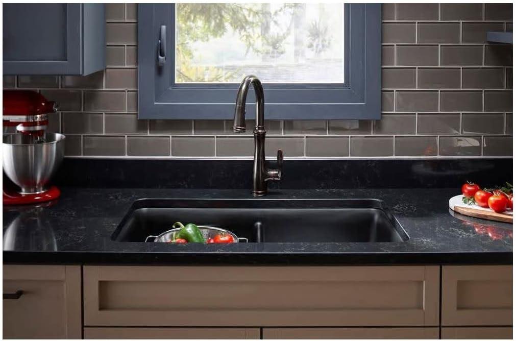 Cairn® 34" L x 18" W Under-Mount Double-Equal Kitchen Sink