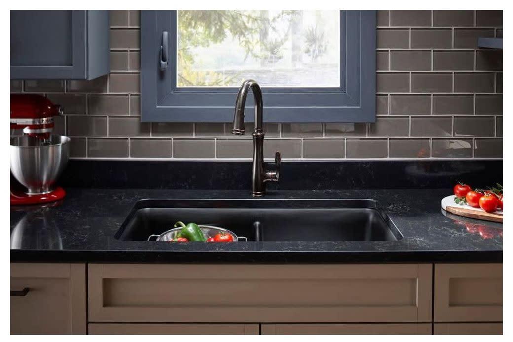 Cairn® 34" L x 18" W Under-Mount Double-Equal Kitchen Sink