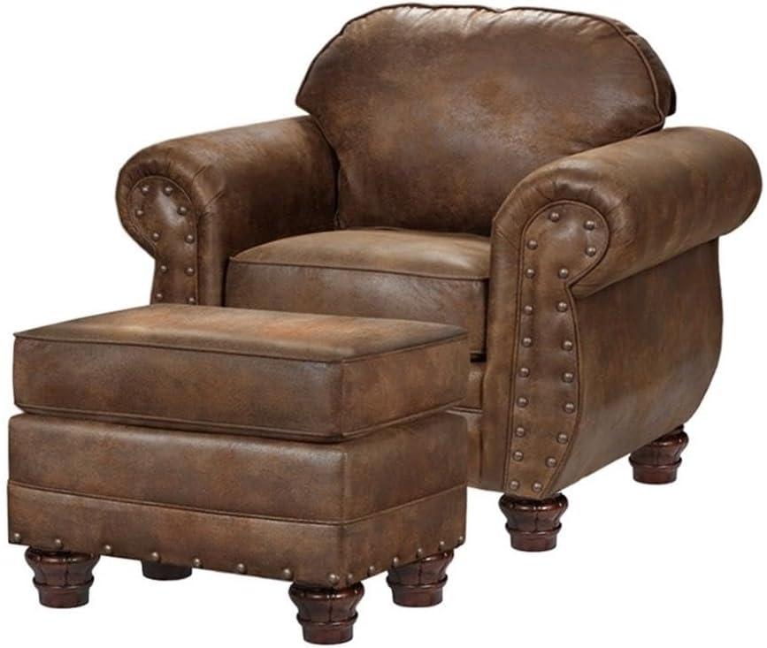 American Furniture Classics Model 9901-00-90 Sedona Arm Chair with Matching Ottoman