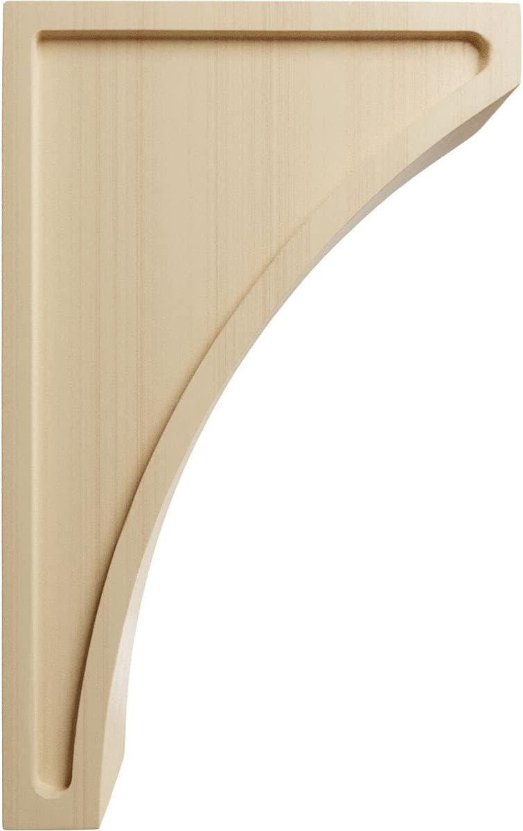 Ekena Millwork 3"W x 7 1/2"D x 12"H Extra Large Lawson Wood Corbel, Rubberwood