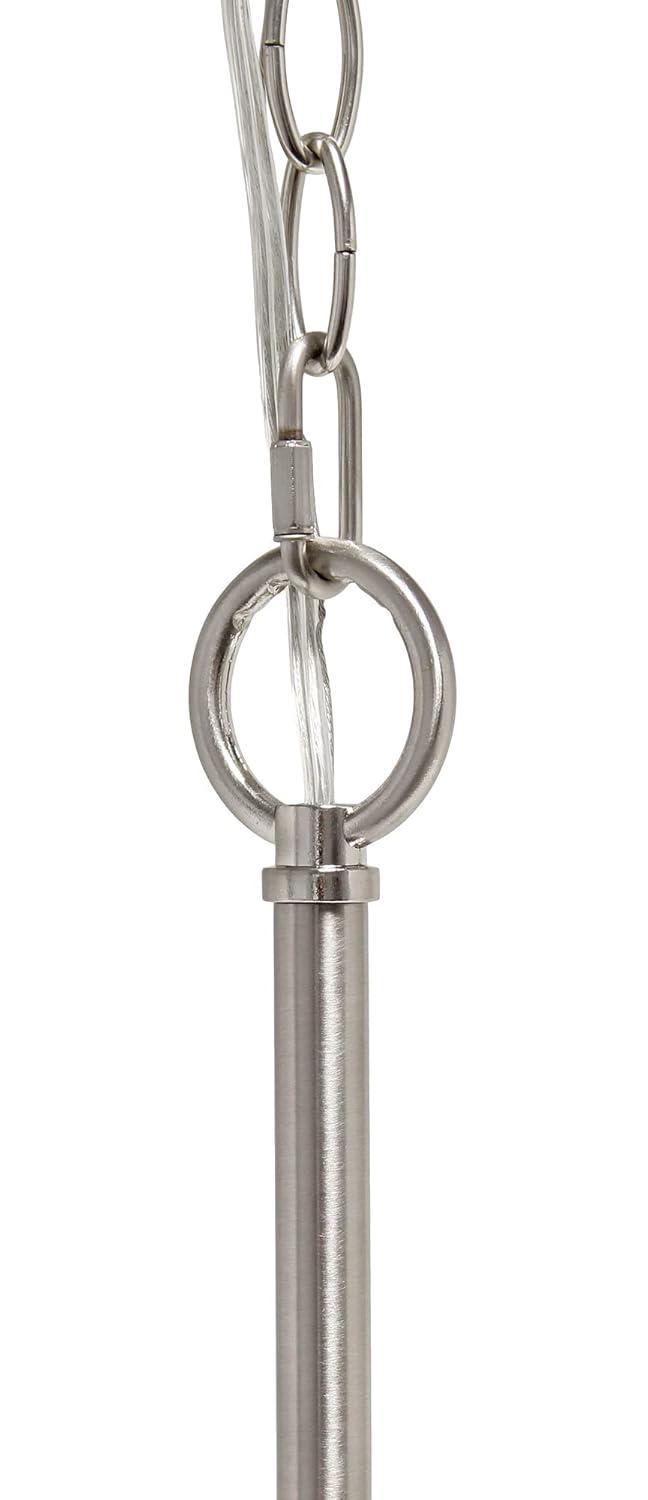 20.5" Traditional 5-Light Metal And Clear Glass Kitchen Island Foyer Hallway Dining Room Hanging Pendant Chandelier,