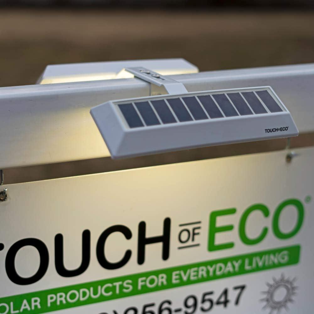 Touch of ECO LITEAGENT - Solar LED for Post & Sign Lighting - Includes Adjustable Mounting Bracket (Set of 2)