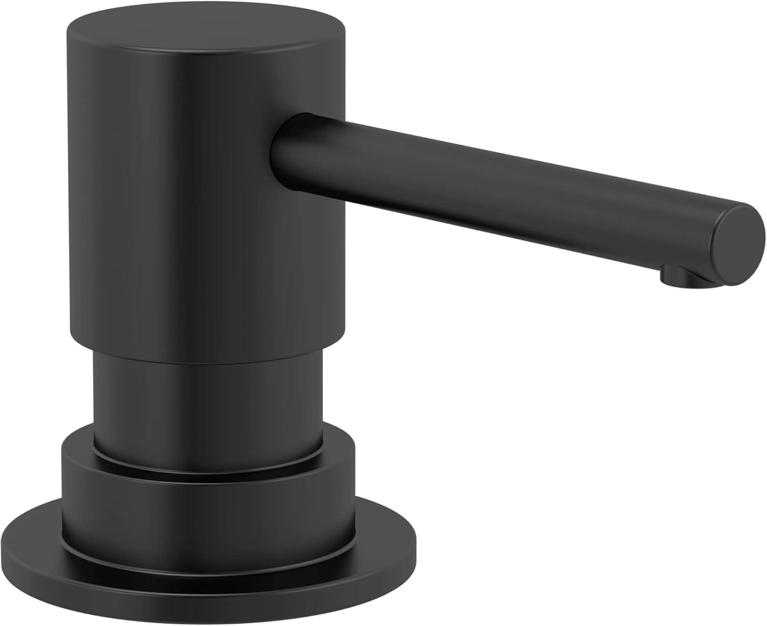 Matte Black Metal Modern Soap Dispenser