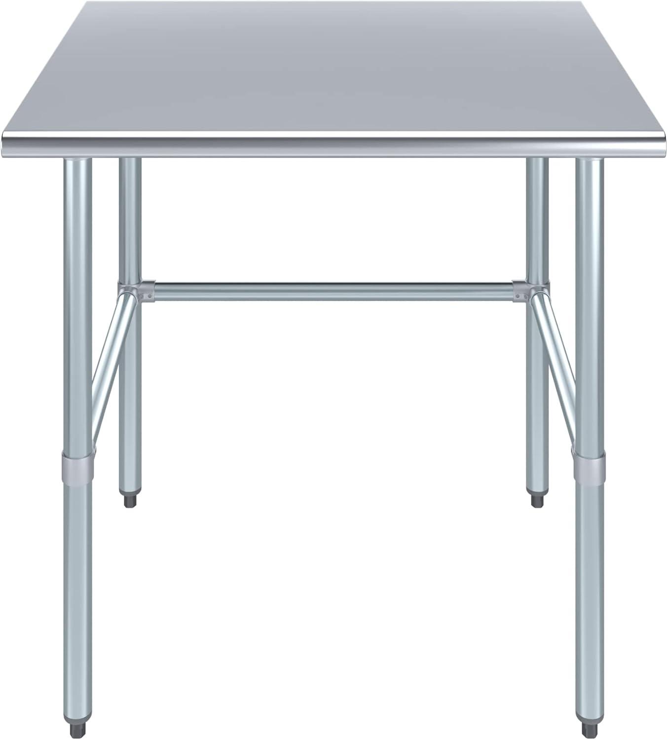 36" Stainless Steel Utility Work Table with Open Base