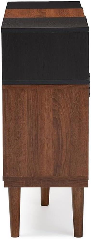 Anderson Mid-century Retro Modern Wood Sideboard Storage Cabinet - Oak/Espresso - Baxton Studio