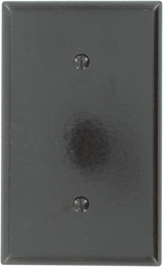 Brown Thermoset 1-Gang Blank Wallplate