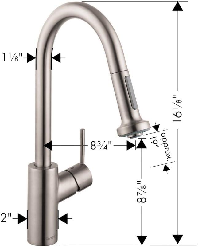 Talis S² Pull Down Single Handle Kitchen Faucet with Handle and Supply Lines