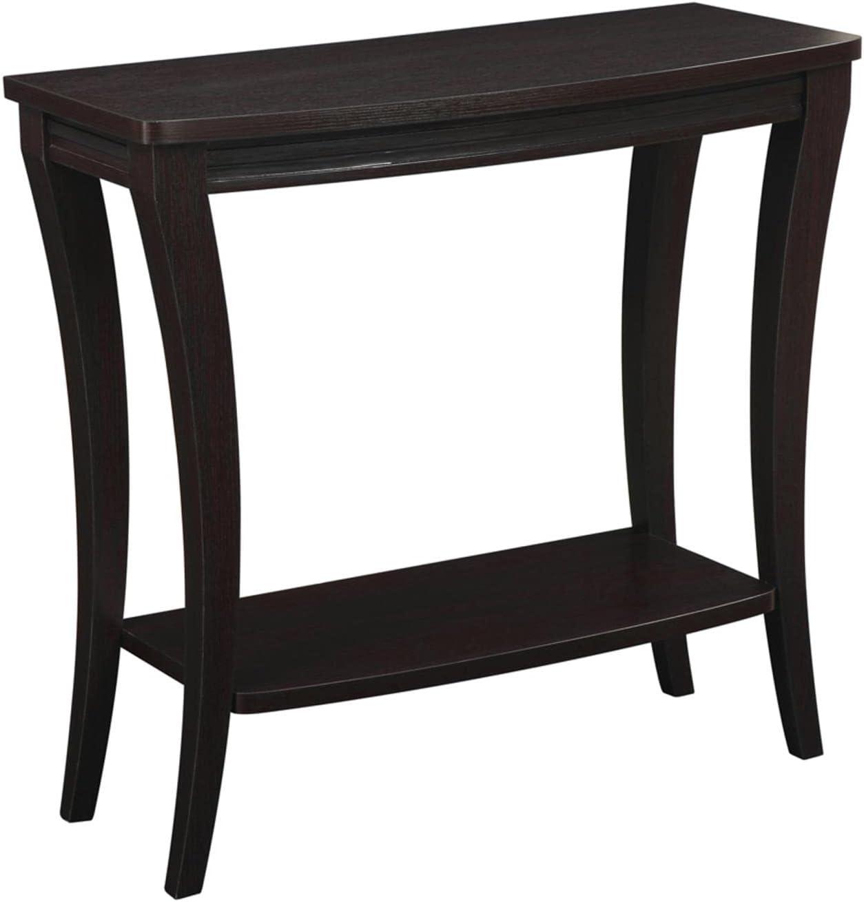 Convenience Concepts Newport Console Table with Shelf, Espresso