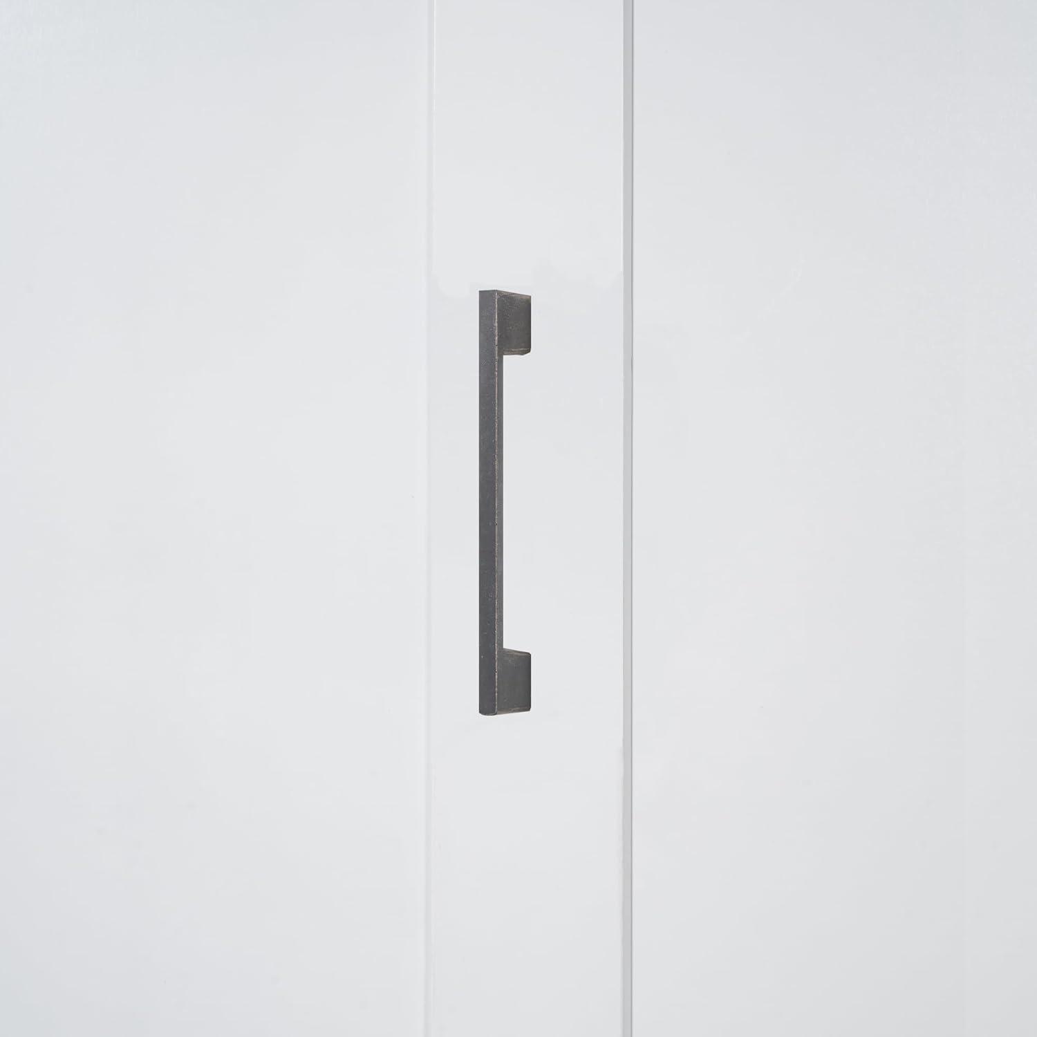 Murphy Bed with Closet and Wardrobe, Versatile Wall Bed, Foldable Murphy Cabinet, Queen Size, White