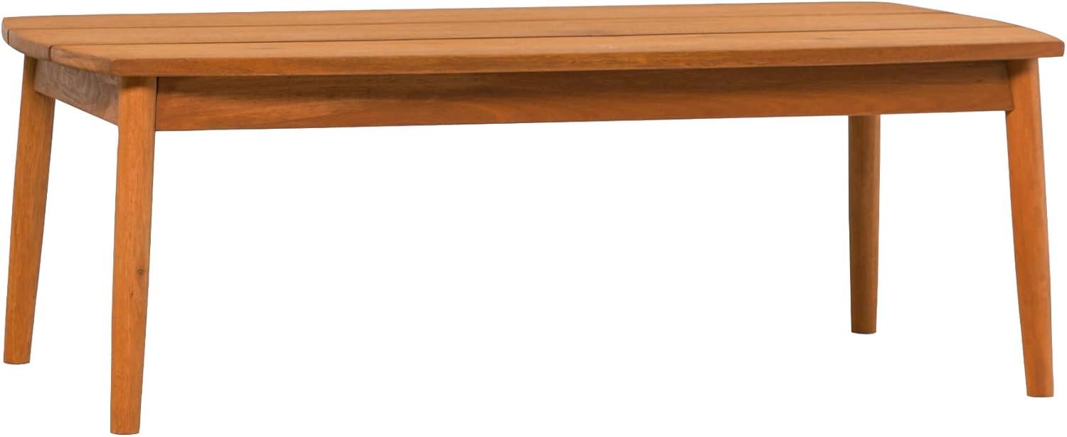 Walker Edison Modern 4-Piece Spindle-Style Eucalyptus Chat Set, Natural