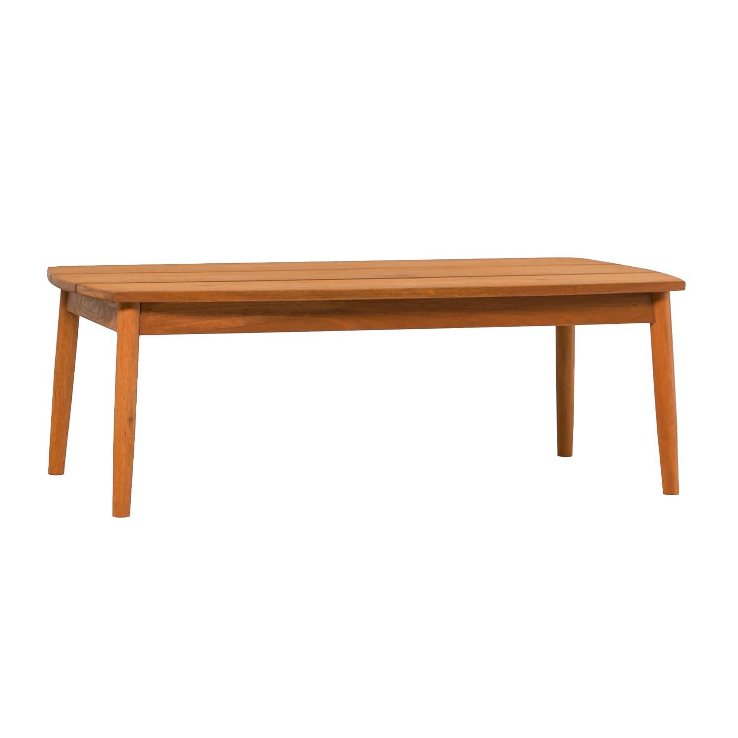 Walker Edison Modern 4-Piece Spindle-Style Eucalyptus Chat Set, Natural
