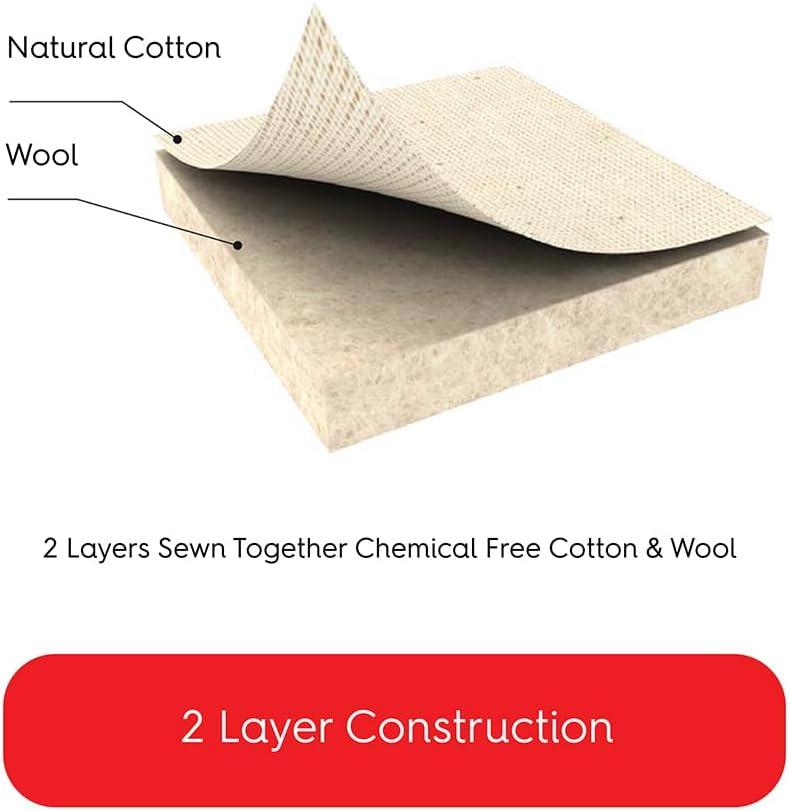 Eco-Friendly Beige Cotton and Wool Ironing Board Cover 19 x 55