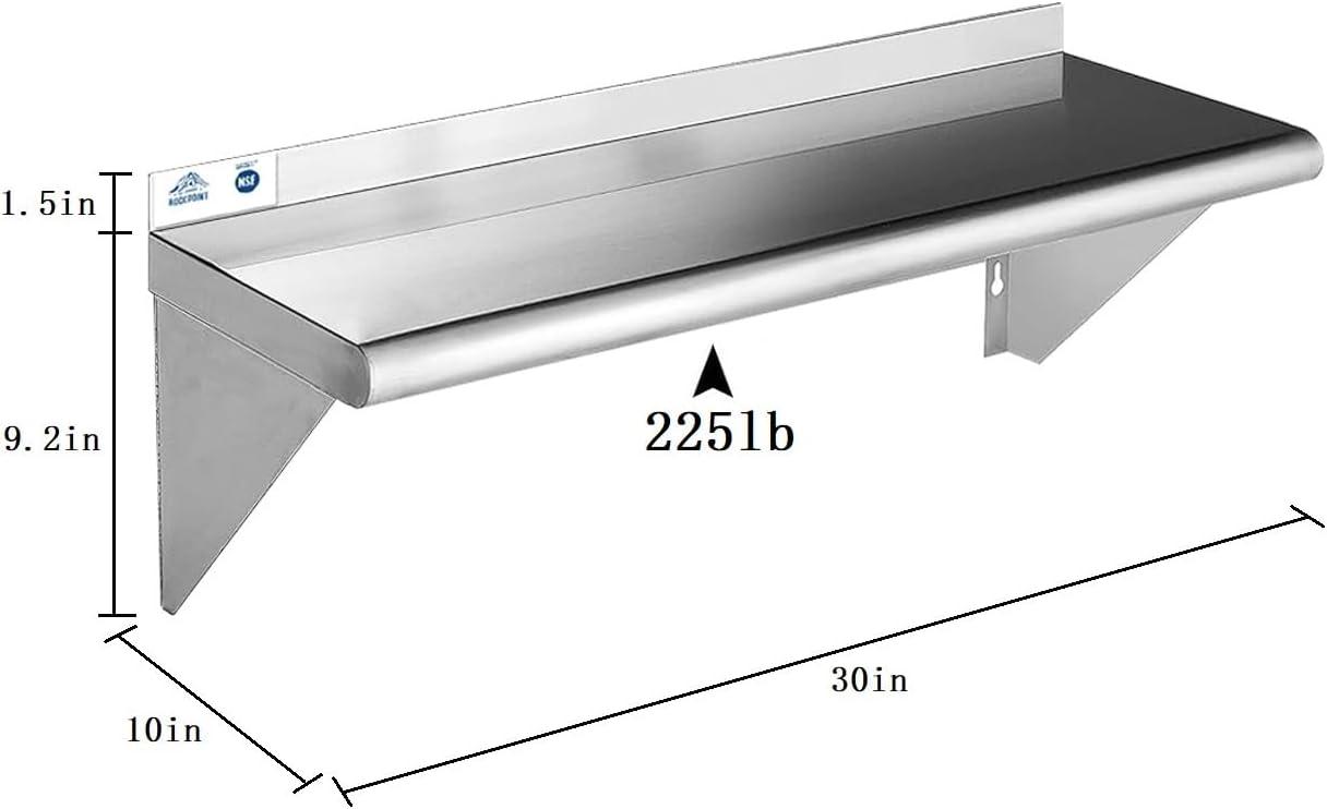 GRIDMANN NSF Stainless Steel Wall-Mount Shelf by Latitude Run