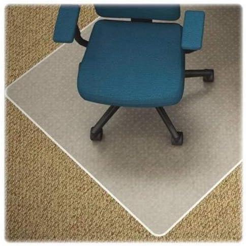 Lorell - Standard Lip Low-pile Chairmat - Carpeted Floor - Lip Size 10" - Vinyl - Clear - 48"