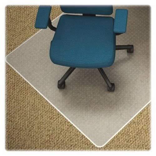Lorell - Standard Lip Low-pile Chairmat - Carpeted Floor - Lip Size 10" - Vinyl - Clear - 48"