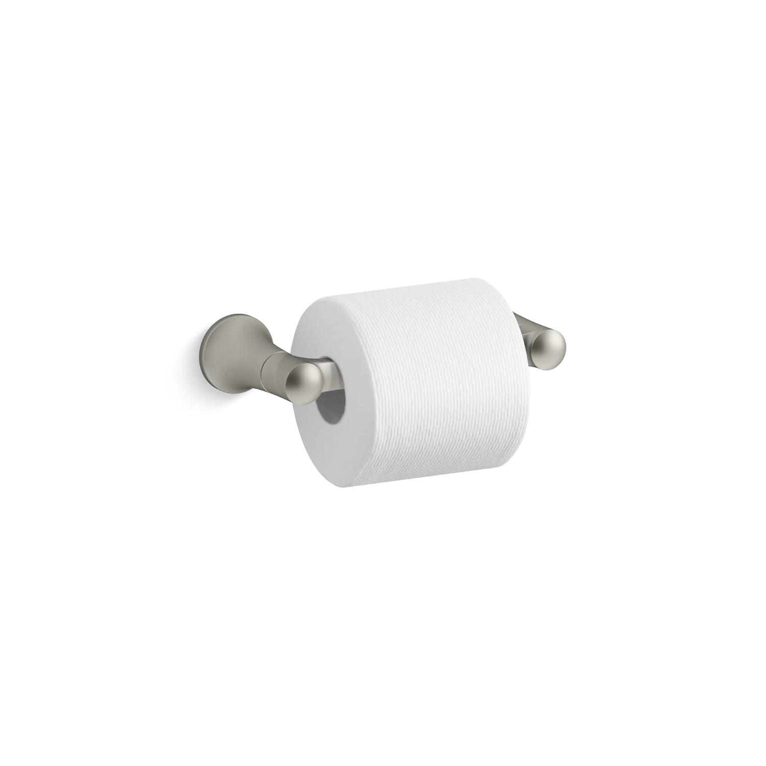 Brushed Nickel Wall Mounted Pivoting Toilet Paper Holder