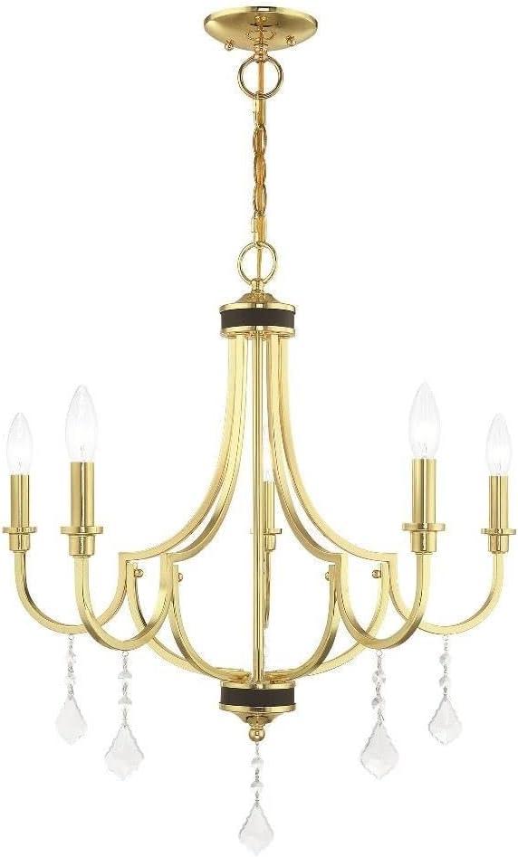 Livex Lighting Glendale 5 - Light Chandelier in  Polished Brass