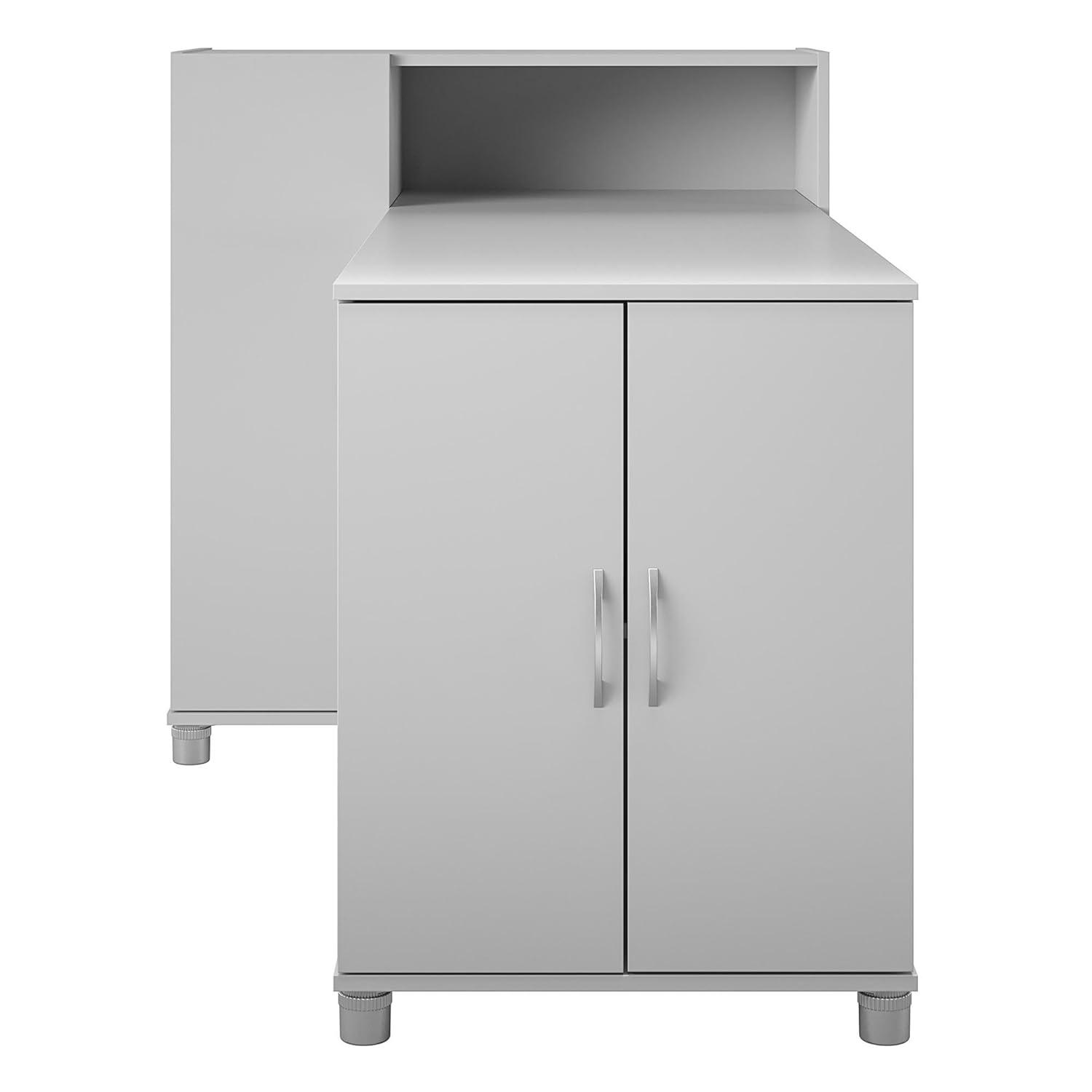 RealRooms Basin Hobby and Craft Desk with Storage, Black