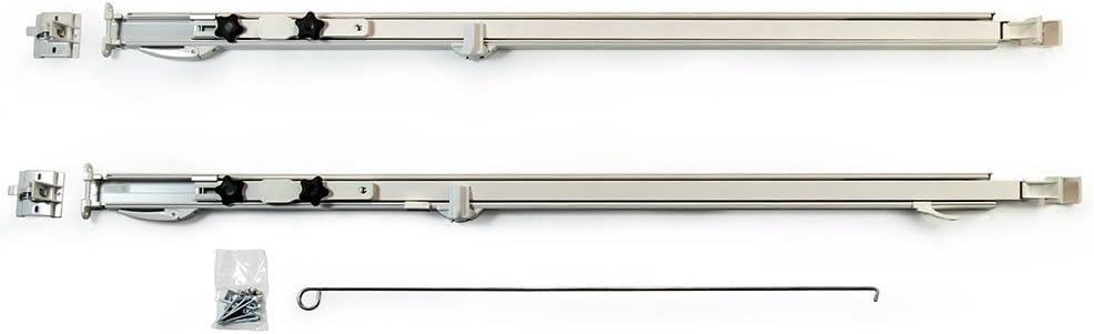 Universal White Manual RV Awning Arm Set with Adjustable Pitch